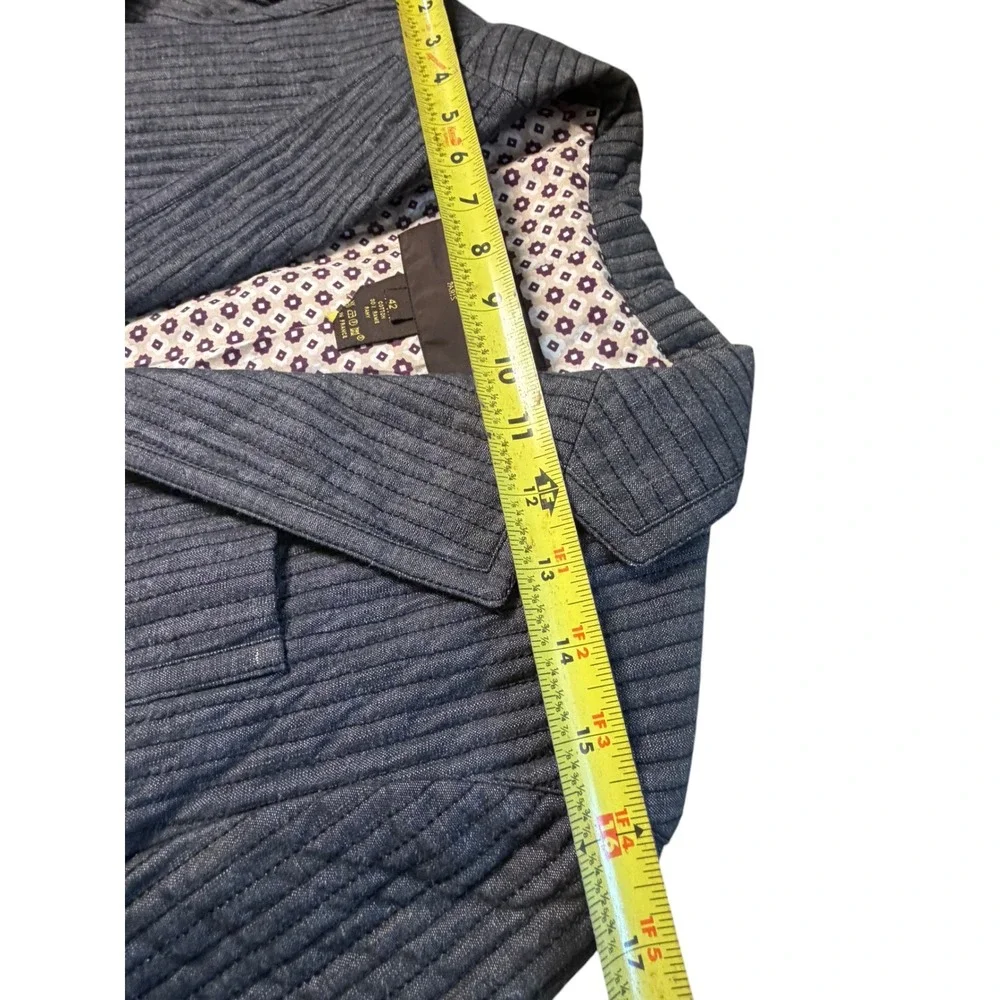 Louis Vuitton Grey minimalist Designer Archival Cotton Blazer Size 42 Fits XS